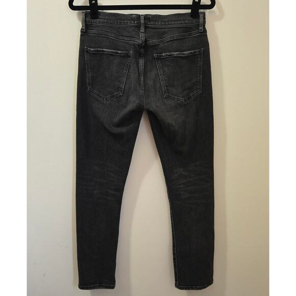 Agolde Toni Mid Rise Skinny Jeans Faded Washed Black Size 27 - Picture 2 of 8
